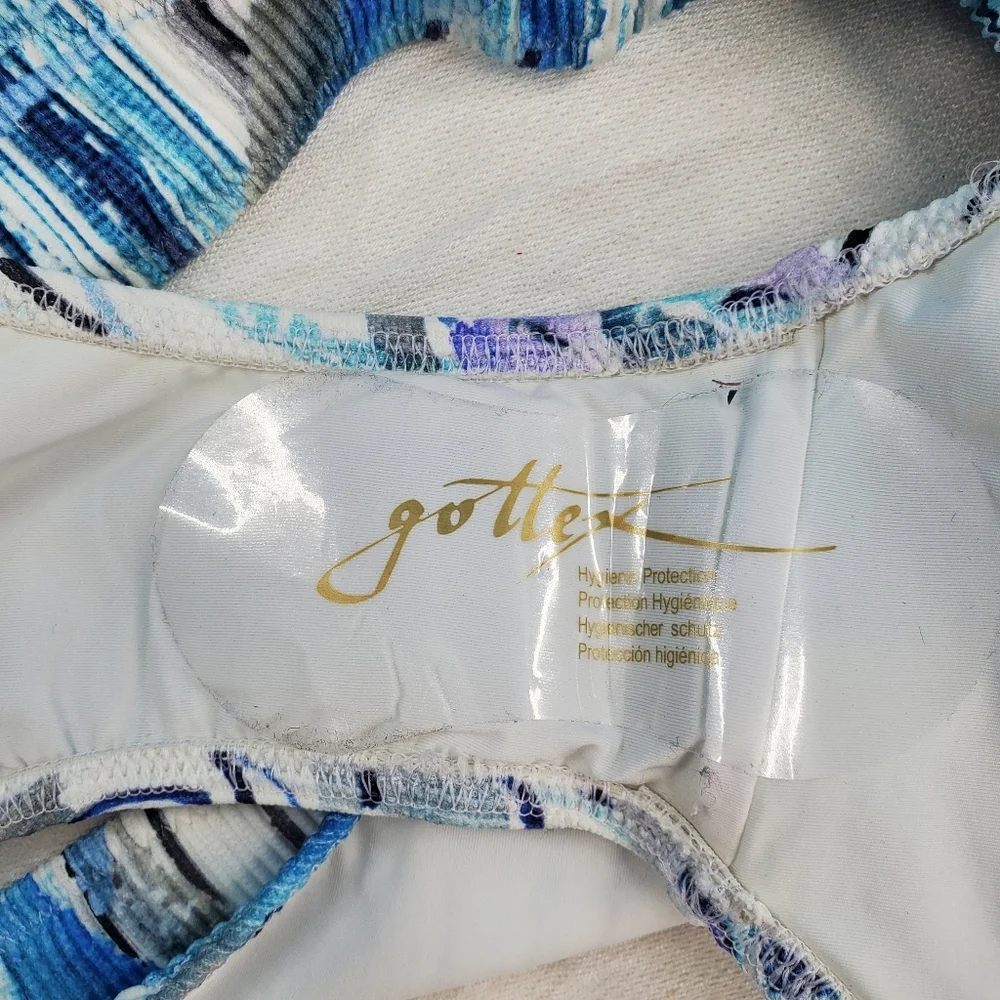 Gottex *new* blue and white tropical swim bottoms US12